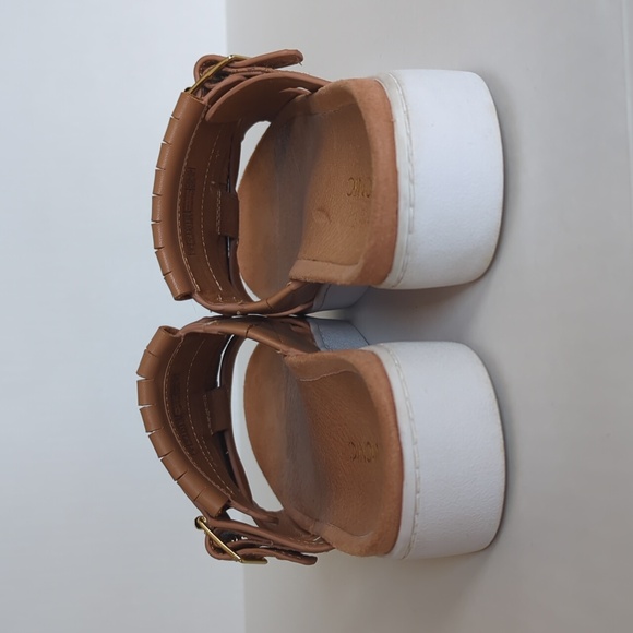 Vionic Fillmore Leather Suede Fringe Chunky Sole Slide Sandal 9 Tan Brown - Picture 9 of 16